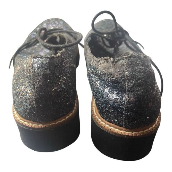 Shelly's London Emma Glitter Oxford Lace Up Shoes Size 7 - Picture 5 of 5